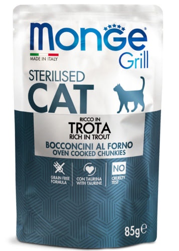 Monge Grill Cat Sterilised Trout 85g